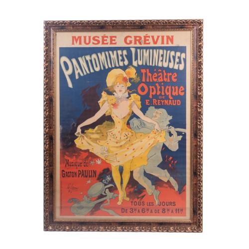 Cartel Teatro Óptico de proyección de Charles Émile Reynaud