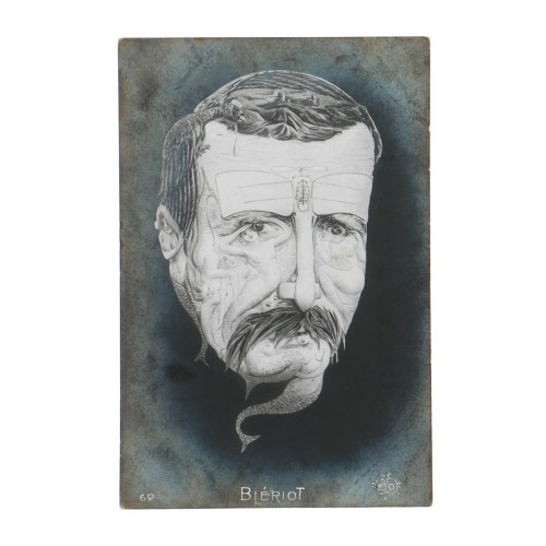 Postal ilusion optica Bleriot