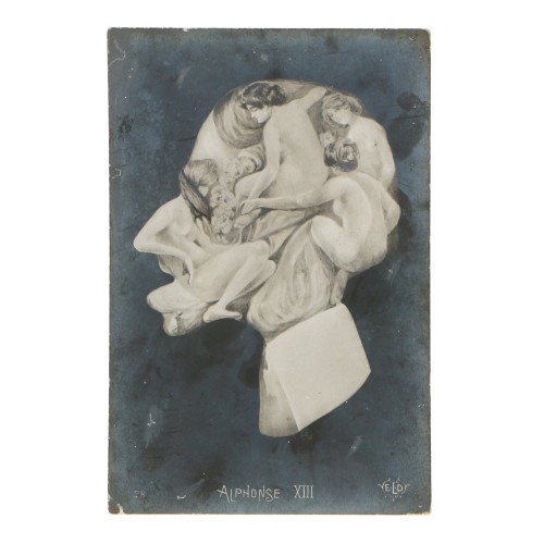 Postal ilusion optica Alphonse XIII