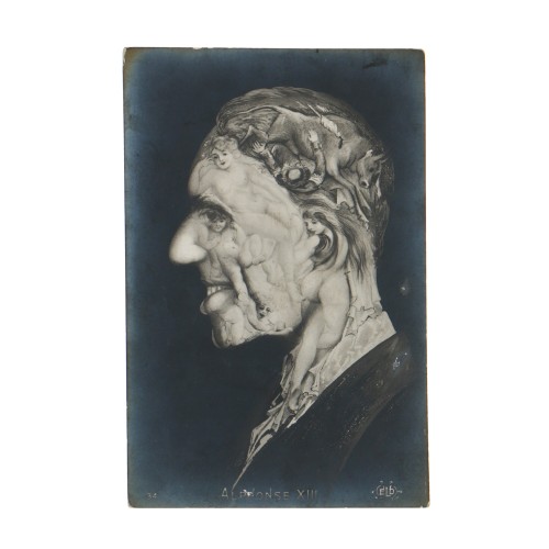 Postal ilusion optica Alphonse XIII