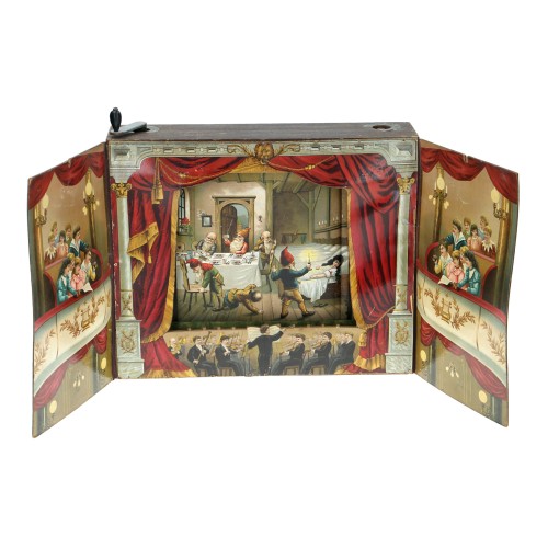 Teatro a manivela con caja de musica