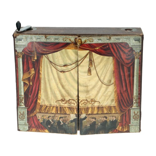 Teatro a manivela con caja de musica