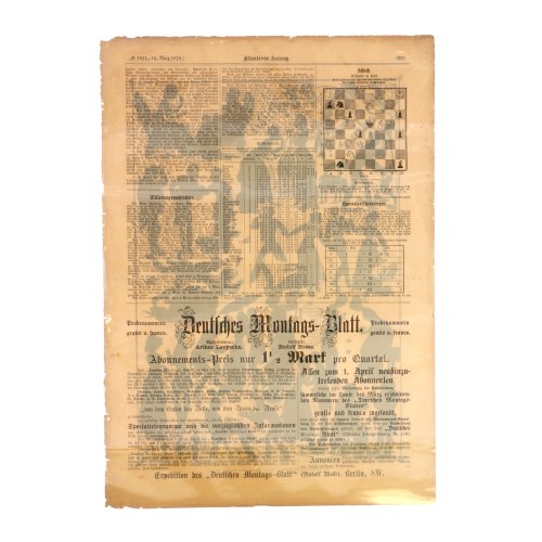 Página de periódico  Illustrirte Zeitung   1877
