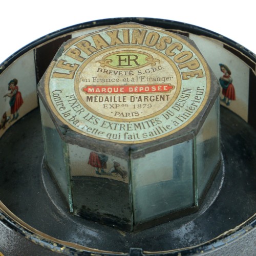 Zootropo Le Praxinoscope diminuto de Émile Reynaud
