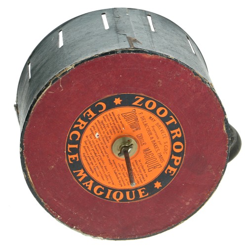 Zootropo Cercle Magique de carton con pie metalico