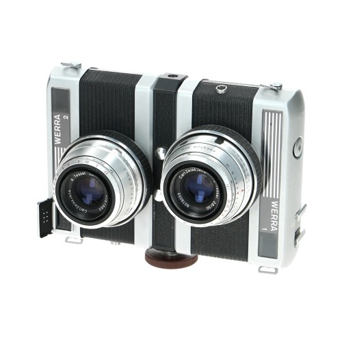 Camaras Werra 1 y 2 con adaptador estereoscopico