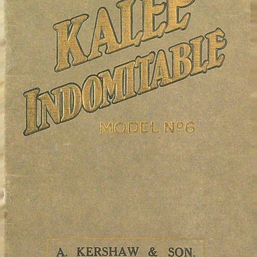 Libro 'KALEE INDOMITABLE', A. Kershaw & Son, Leeds. England