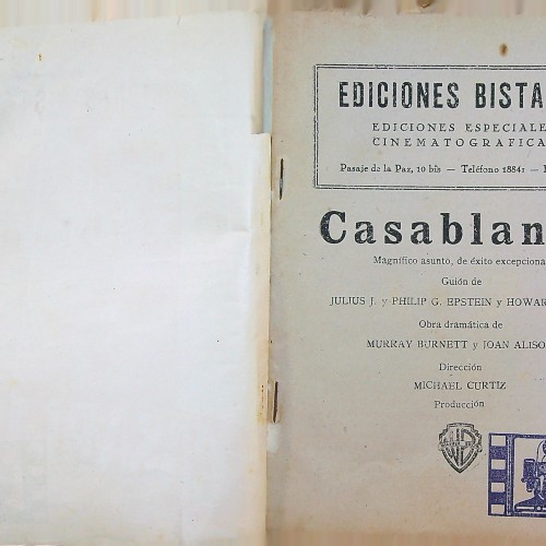 Libro' CASABLANCA BOGART. BERGAMAN.HENREID' 1118082