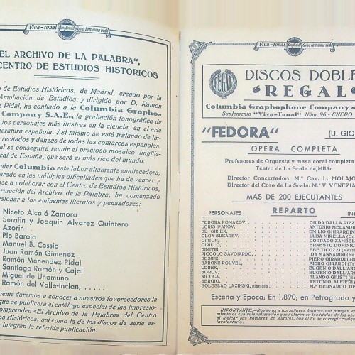 Libro DISCOS ELECTRICOS  REGAL ENERO 1932
