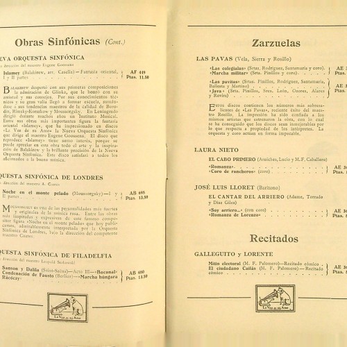 "la voz de su amo" compañia del gramofono.s.a.e.barcelona    julio 1931 jacinta  bartolome
