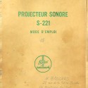 Pojetcteur sonore   S - 221 more d'emloi    H, BROCARD