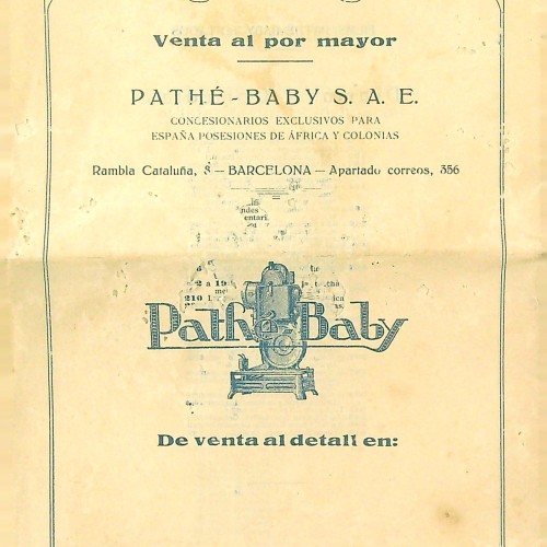 Catalogo de aparatos y peliculas pathe_baby