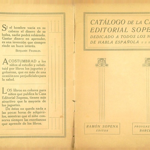 Libro CASA EDITORIAL SOPENA CATALOGO DE LIBROS PARA NIÑOS