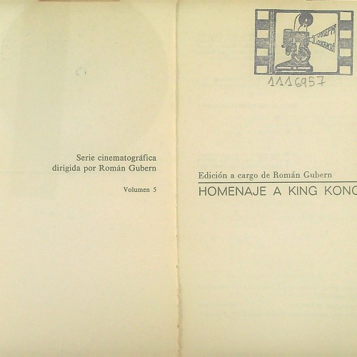 Libro HOMENAJE A KING KONG