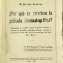 Libro ¿ POR QUÉ SE DETERIORA  LA PELICULA CINEMATOGRÁFICA?
