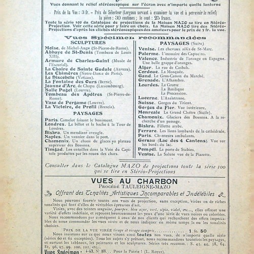 "LE CONFERENCIER JOURNAL Nª 12 MENSUEL DE PROJECTION 1912"