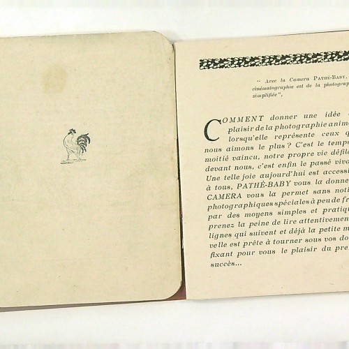 "La camera Pathe Baby - INSTRUCCIONES"