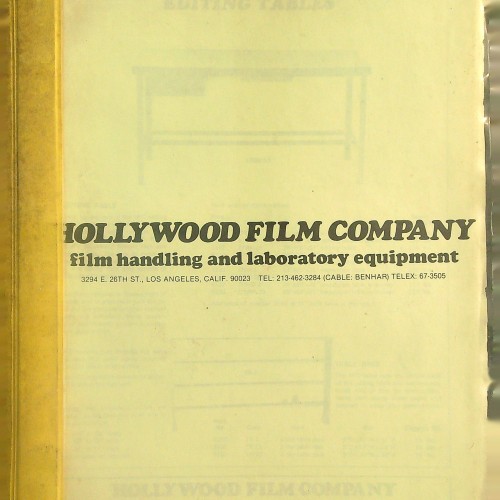 "HOLLYWOOD FILM COMPANY film handling and laboratory equipment - 3294."