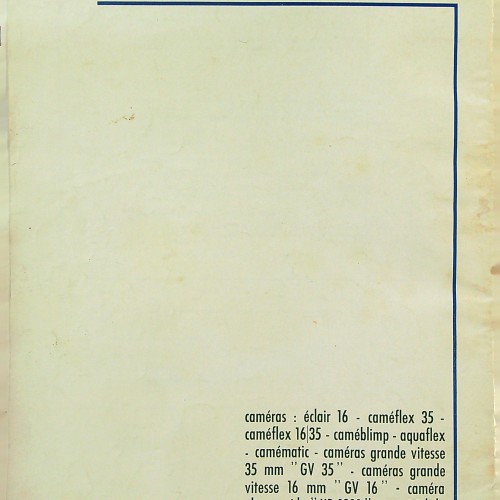 "LISTE DE PRIX - CAMEFLEX CM 3B - ECLAIR INTERNATIONAL"