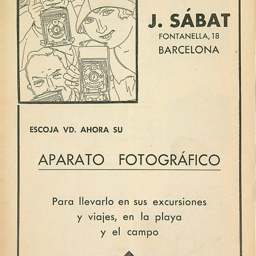 "ESCOJA VD. AHORA SU APARATO FOTOGRÁFICO - J. SÁBAT "