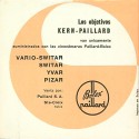 "Tabla de profundidad de campo para los objetivos - KERN PAILLARD - f=18-86 mm"