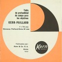 "Tabla de profundidad de campo para los objetivos - KERN PAILLARD - f=75 mm"
