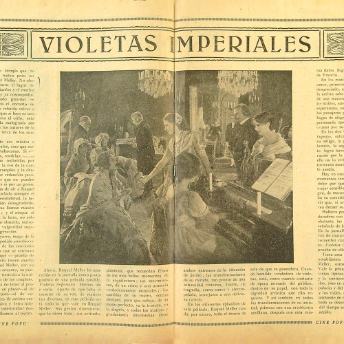 "Cine Popular - revista semanal ilustrada - MARY PICKFORD en La cantante callejera -20 céntimos"