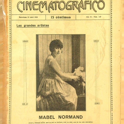 "EL MUNDO CINEMATOGRÁFICO - Edición popular ilustrada - Las grandes artistas - MABEL NORMAND 1920"