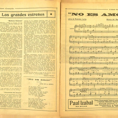"EL MUNDO CINEMATOGRÁFICO - Edición popular ilustrada - Las grandes artistas - MABEL NORMAND 1920"