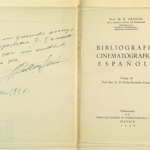 "BIBLIOGRAFIA CINEMA TOPOGRAFICA ESPAÑOLA -  M.R ARAGON"