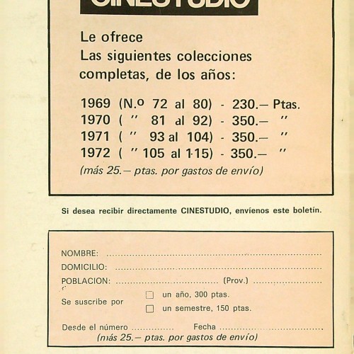 "CINESTUDIO - FIN " 1973 - Ref 1116986