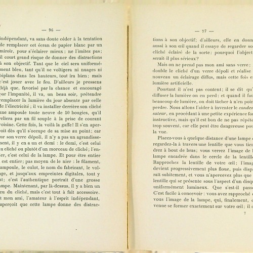 "Entretiens Familiers SUR LA THÉORIE DES OPÉRATIONS PHOTOGRAPHIQUES" 1949 - Ref 1116927