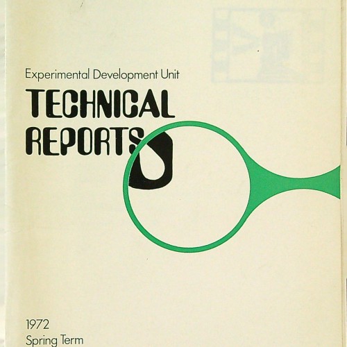 "Experimental Development Unit - TECHNICAL REPORTS" 1972 - Ref 1116174