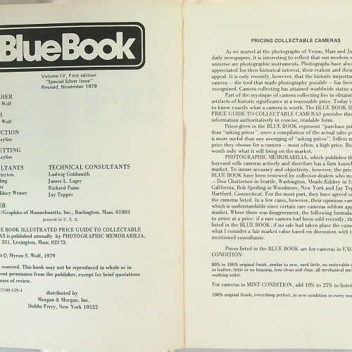 "ILLUSTRATED PRICE GUIDE to Collectable Cameras" - Ref 1116485