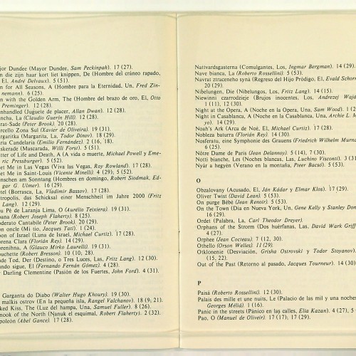 "INDICES - FILMOTECA NACIONAL DE ESPAÑA" Ref 1116983