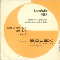 Folleto: : Table de profondeur de champ pour objectifs Kern (f = 16–100 mm) – Caméras Bolex 16 mm