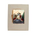 Optical hand-colored lithograph game" Royal Rose of England" 