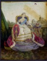 Optical hand-colored lithograph game" Royal Rose of England" 