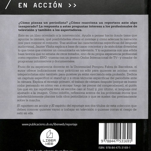 Libro:  El reportero en acción: noticia, reportaje y documental en televisión