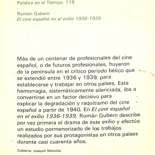 LIBRO: Cine español en el exilio
