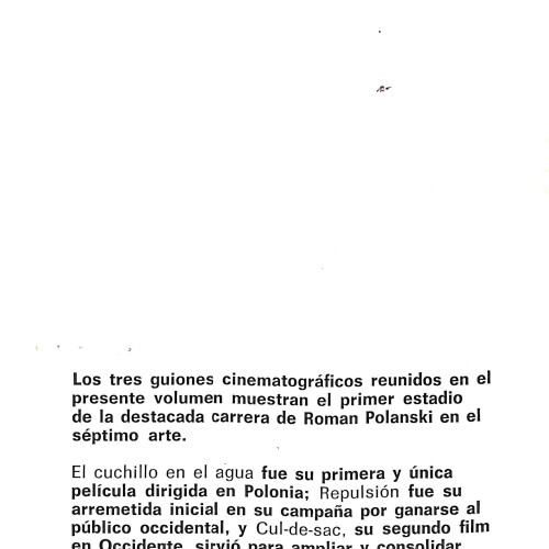 Libro: Roman Polanski: El cuchillo en el agua · Repulsión · Cul-de-Sac