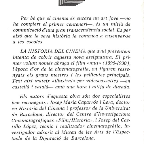 Libro: La història del cinema (Vol. I)