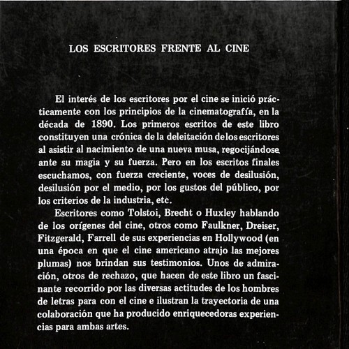 Libro: Los escritores frente al cine