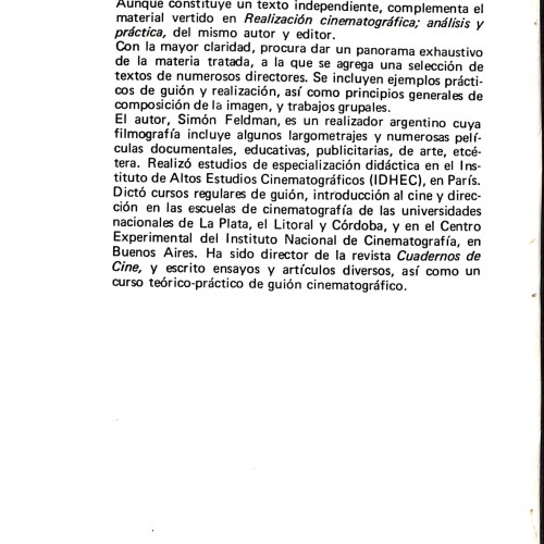 Libro:  El director de cine. Técnicas, mitos y sometimientos