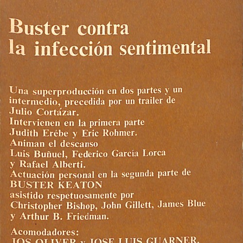 Libro: Buster contra la infección sentimental Colección: Cuadernos Anagrama