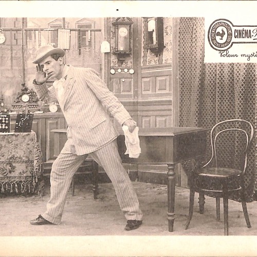 Fotografia: cartelera o tarjeta publicitaria de cine mudo de Pathé Frères