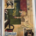 Cartel cinematográfico antiguo titulado “Voleur Mystérieux” (en francés, Ladrón Misterioso).
