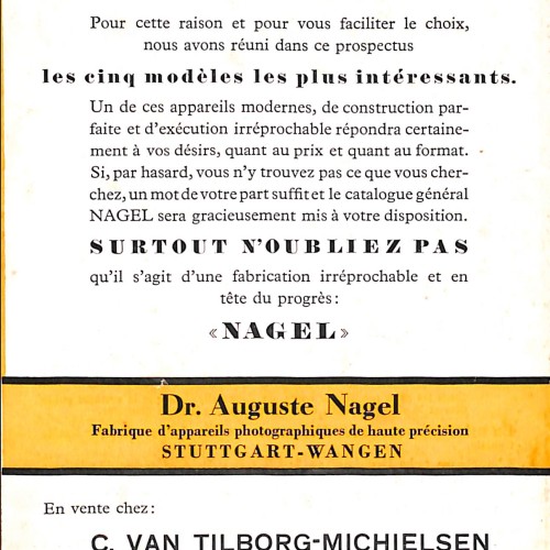 Folleto: catálogo publicitario de la marca Nagel