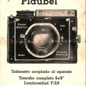 Folleto publicitario de la cámara Plaubel Makina I