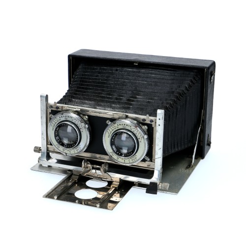 Cámara Estereo Graphic fuelle obturador por Kodak Supermatic